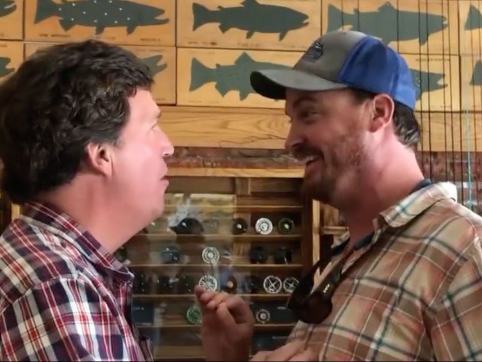 <p>Man confronts Tucker Carlson in public, calls him \u201cthe worst human being\</p>"