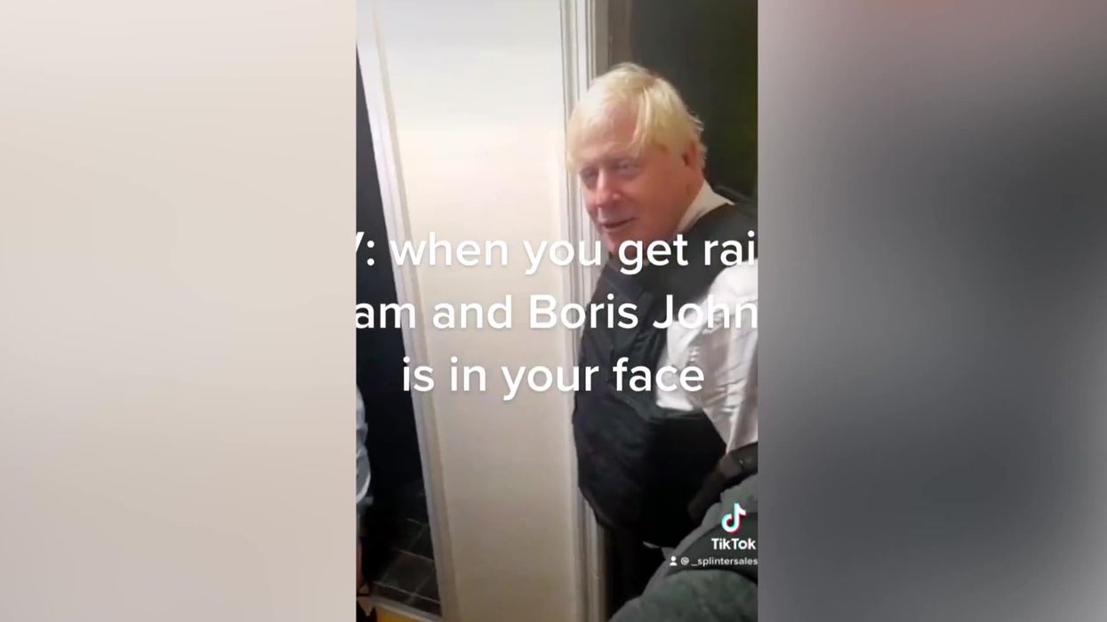 Bizarre moment man's house gets raided and Boris Johnson is stood there