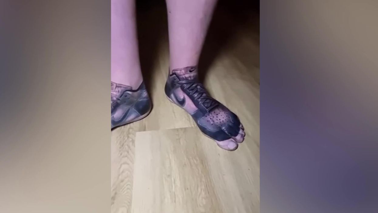 Man gets favourite trainers tattooed so he doesn't have to re-buy them