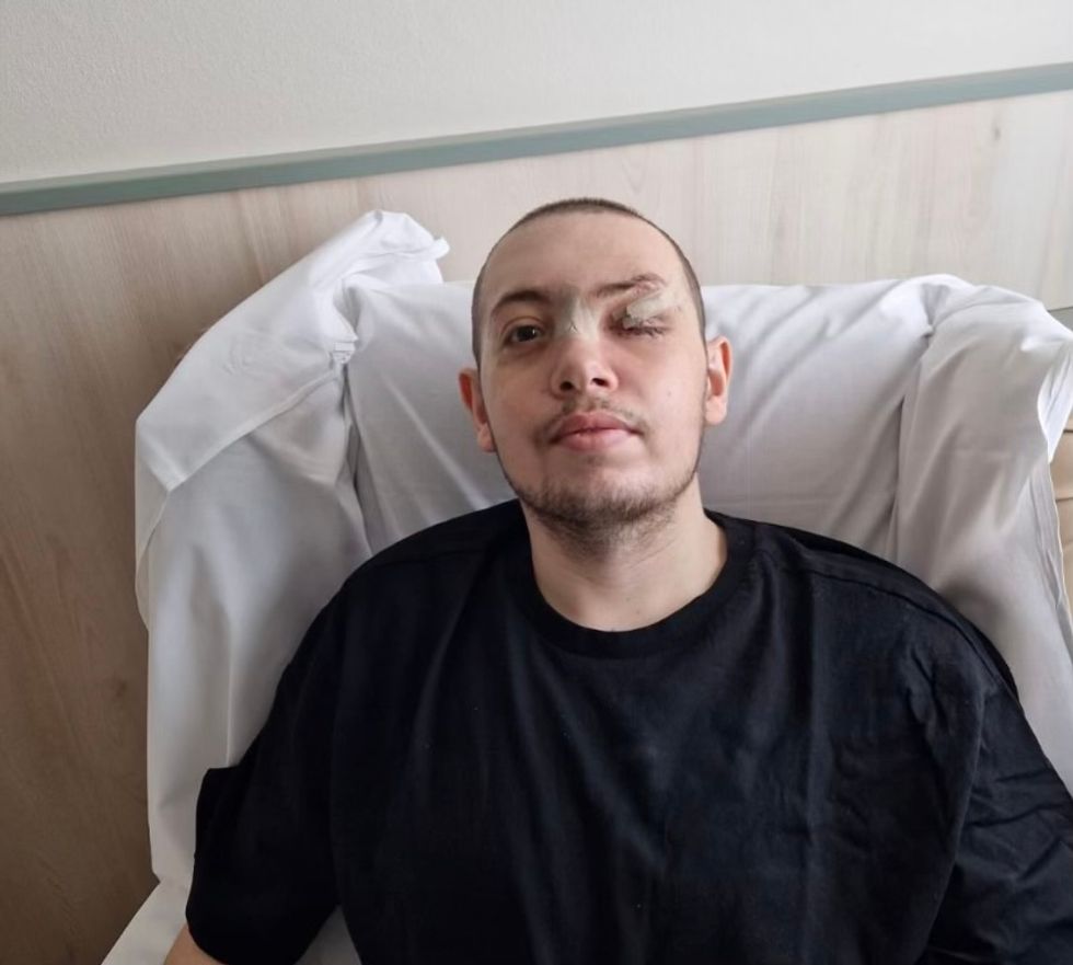 Man looking at camera