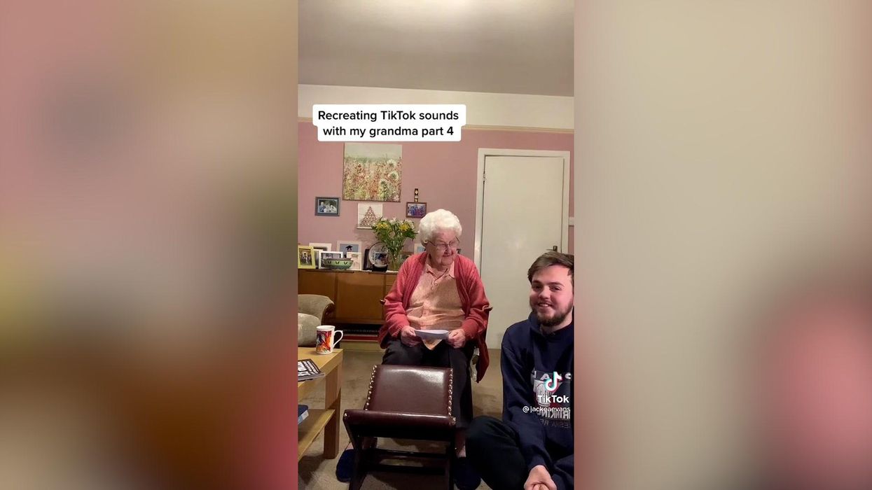 Guy recreates hilarious viral TikTok sounds with his grandma
