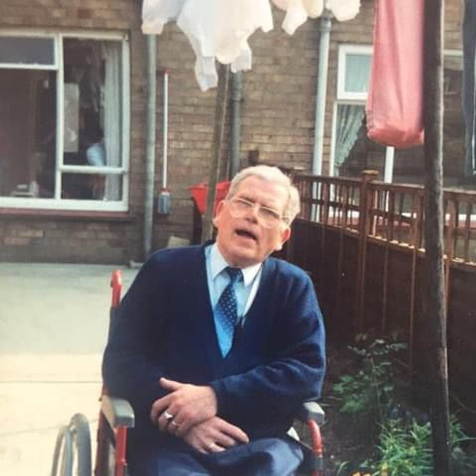 Man sitting in wheelchair