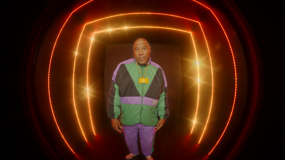 Man standing and looking ahead