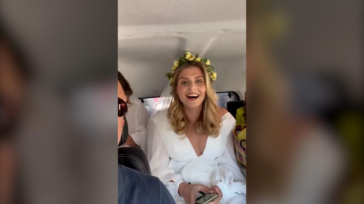 Man finds 'flustered' bride in the street and transports her to wedding