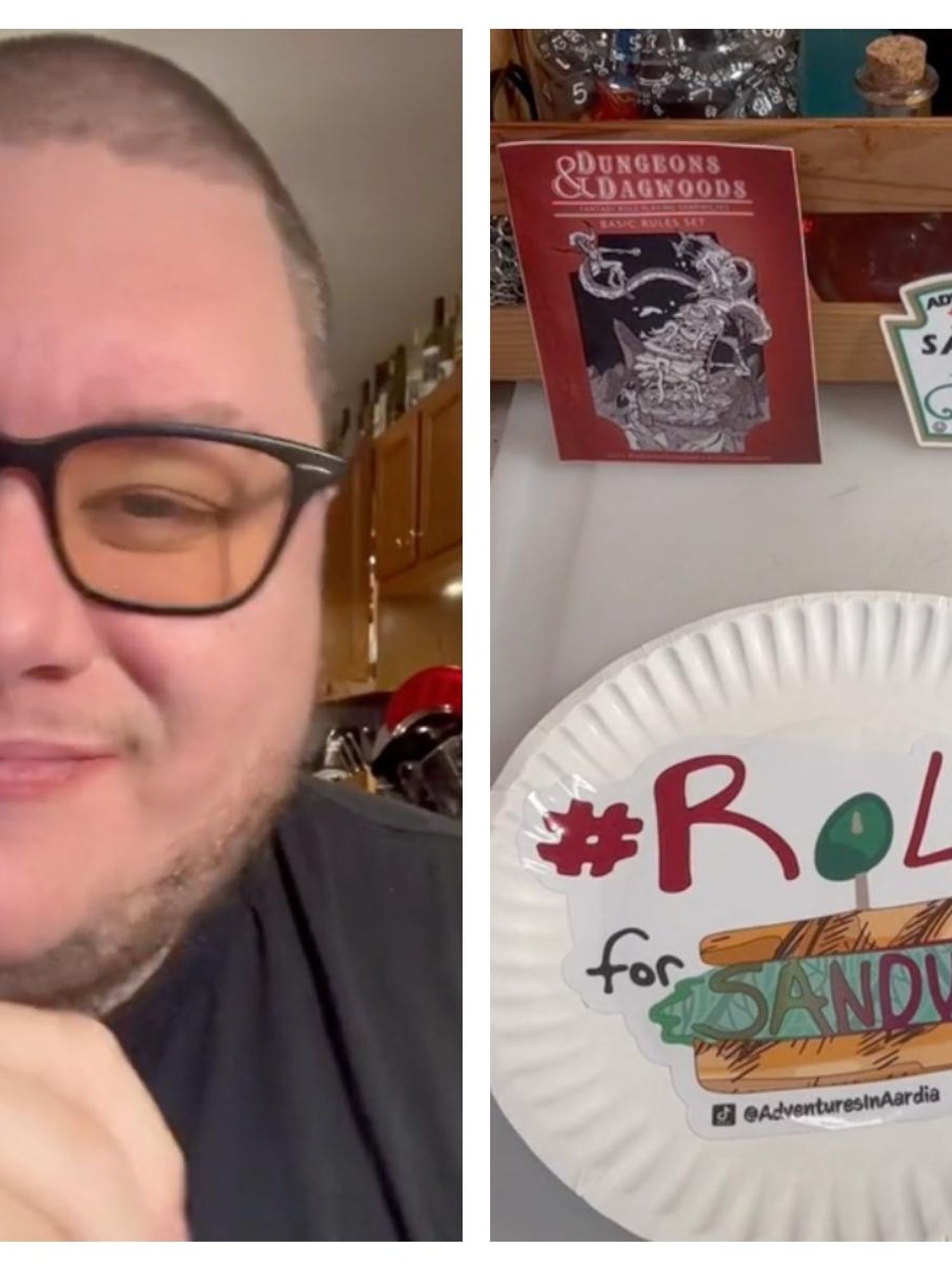 Man uses 20-sided dice to decide lunchtime sandwich fillings and eats whatever the combo