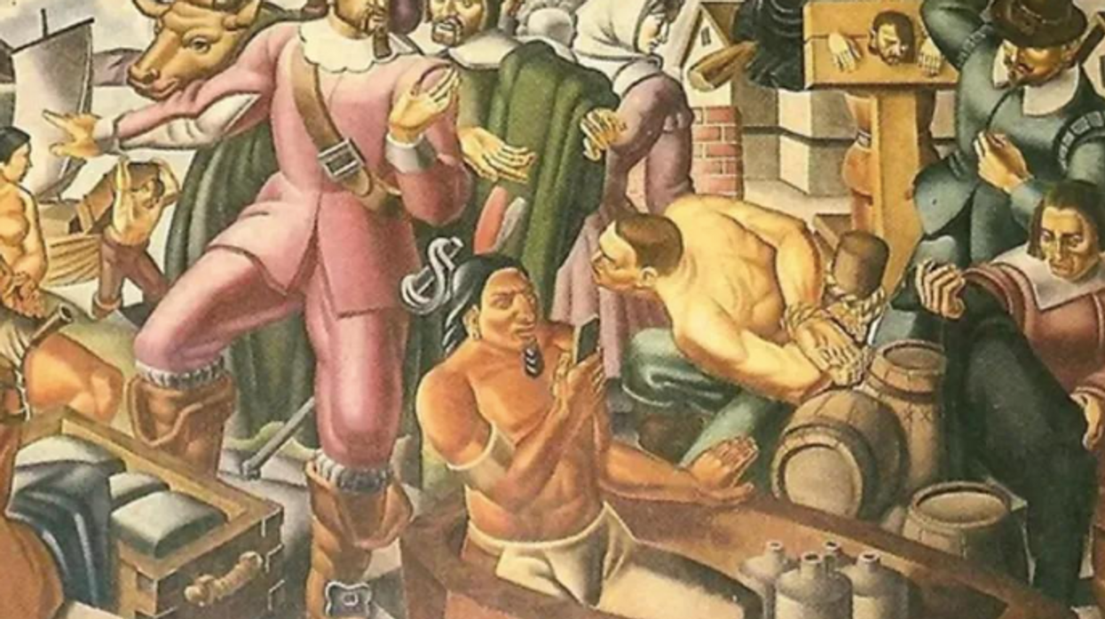 Man using an 'iPhone' spotted in painting from 1937