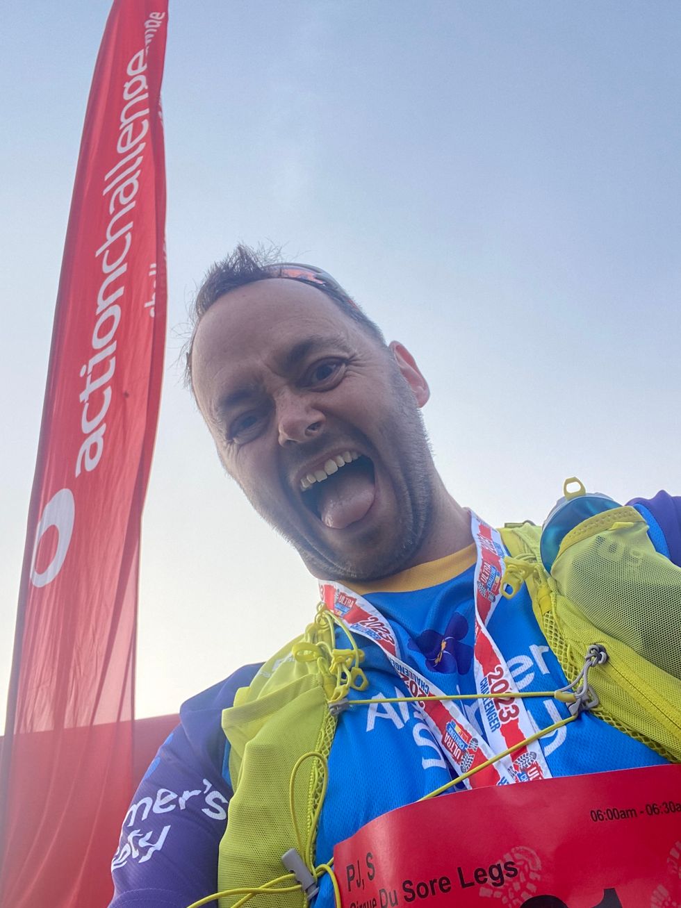 Man with his tongue out