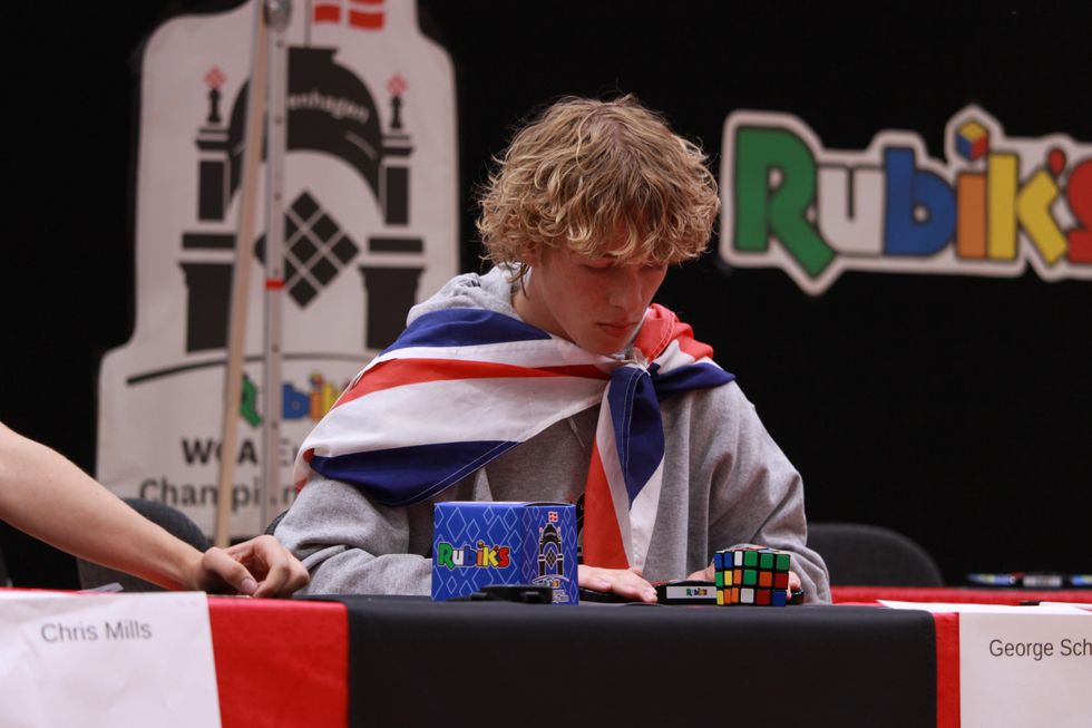 Man with Rubik's Cube