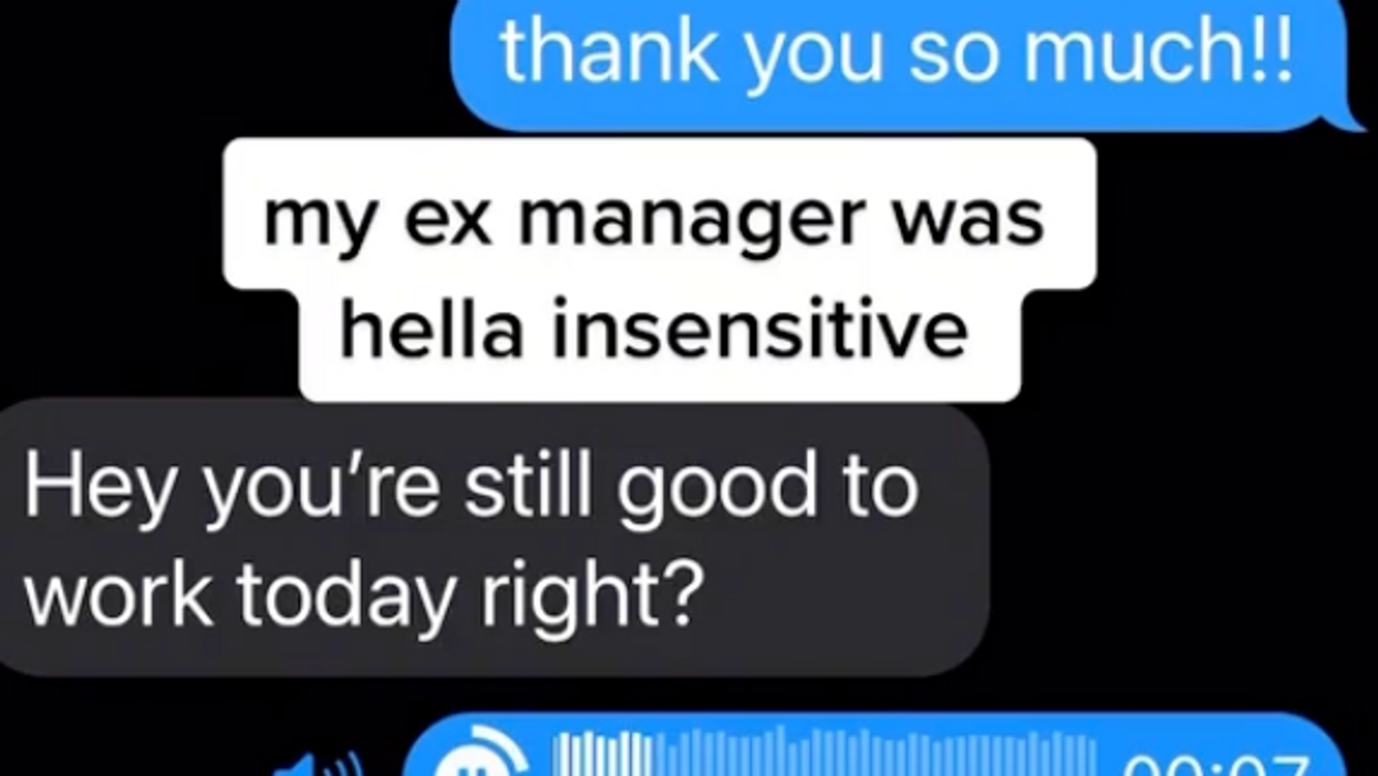 Manager asks woman if she can come to work after her mother died