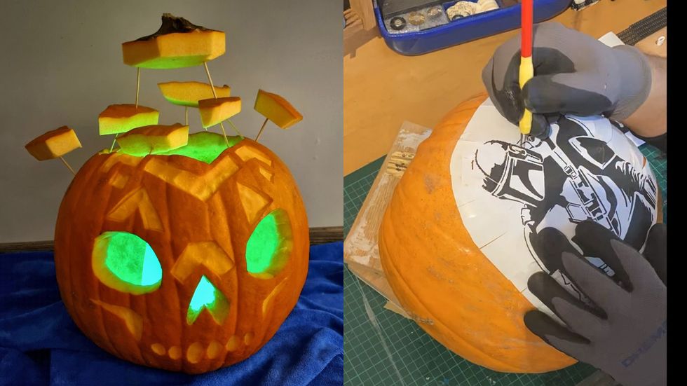 UK pumpkin carvers get creative with ‘villainous’ Halloween creations