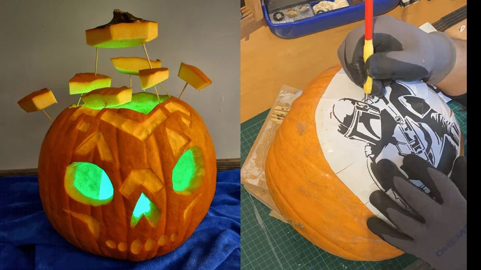 UK pumpkin carvers get creative with ‘villainous’ Halloween creations