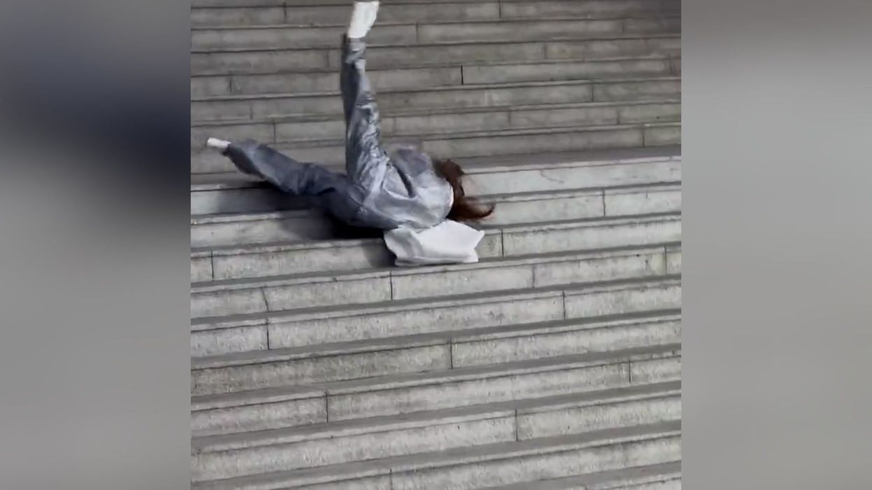 Model throws herself down stairs in bizarre new Marc Jacobs campaign