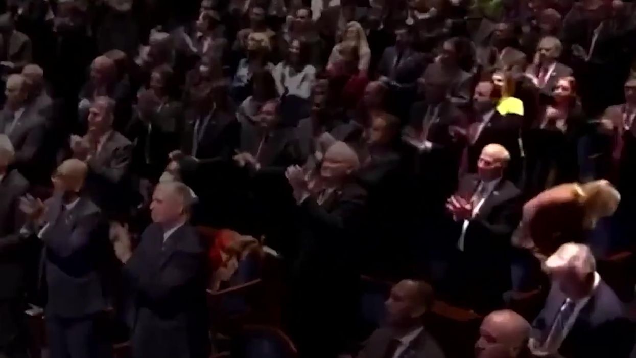 Video shows Marjorie Taylor Greene 'didn't applaud' Zelensky's speech to Congress