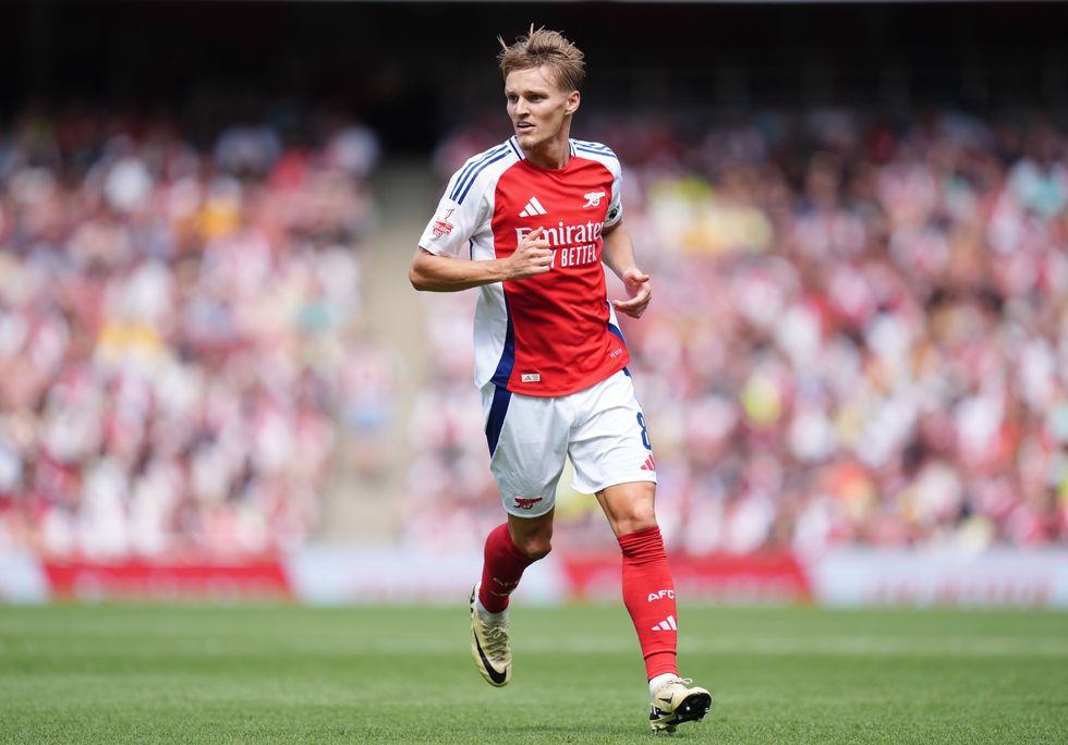 Martin Odegaard in action for Arsenal