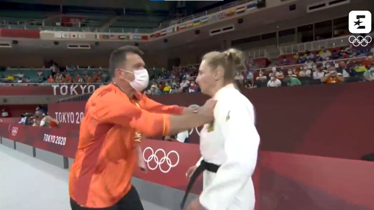<p>Martyna Trajdos was slapped by her coach ahead of the match</p>