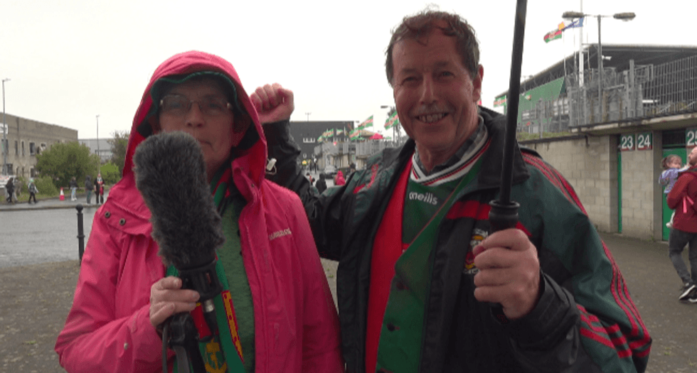 Mary and Tommy, who watched Sunday\u2019s match in Croke Park, said it was \u201clovely\u201d to see Mayo Captain Jack Coyne lift the cup in Co Dublin
