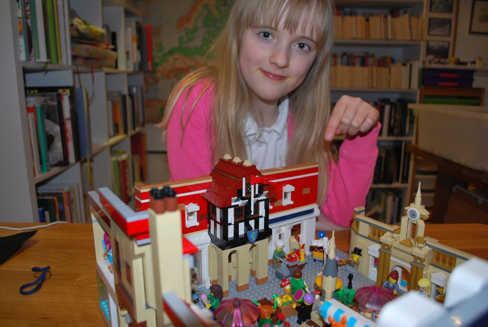 Matilda Webb with the Lego CREDIT Andrew Webb