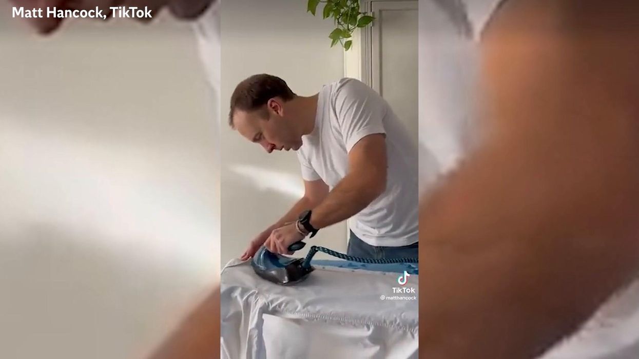 Matt Hancock ironing his shirt is the most awkward video you'll see today