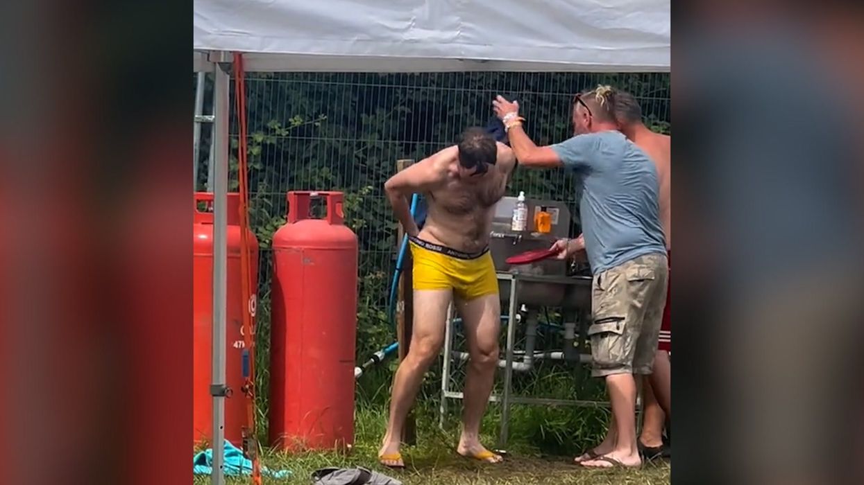 No, that viral video of 'Matt Hancock' cleaning himself at Glastonbury is not actually Matt Hancock