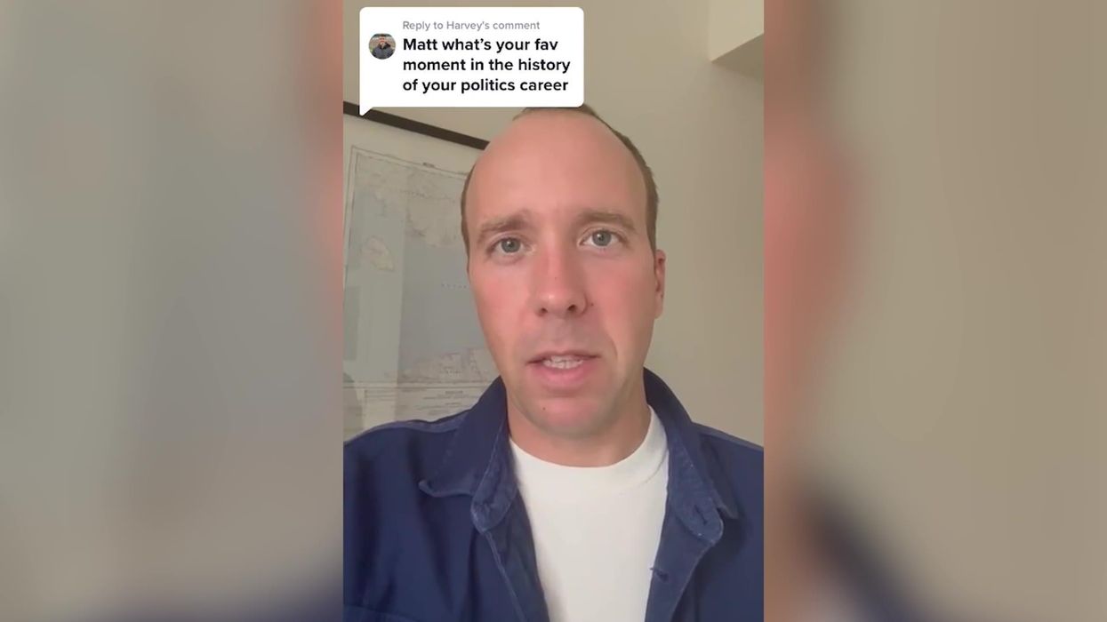Matt Hancock shares 'favourite moment' from his politics career on TikTok