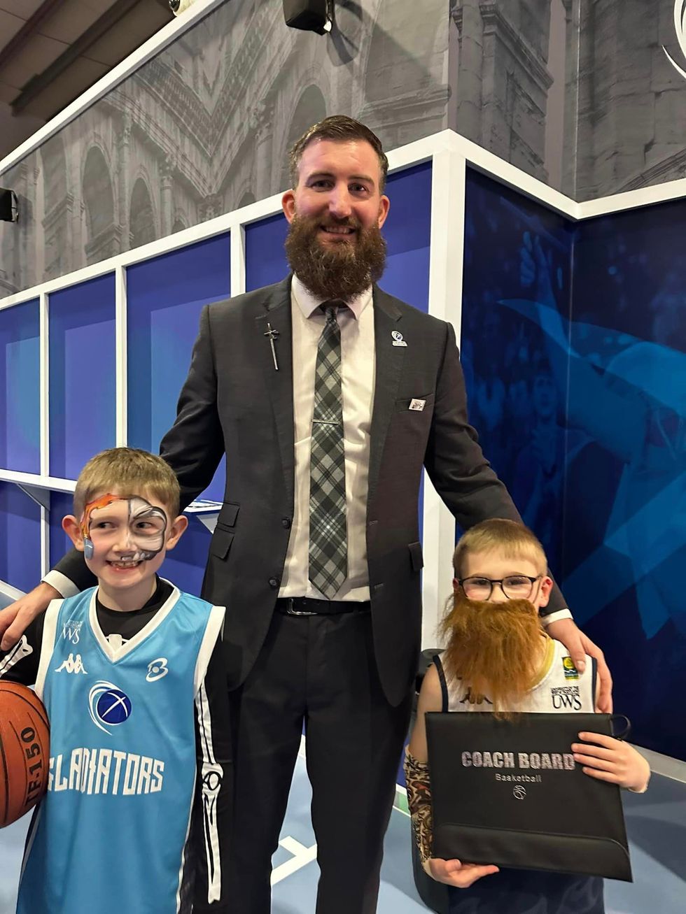 Max Philliban and Jake Ritchie with Gareth Murray