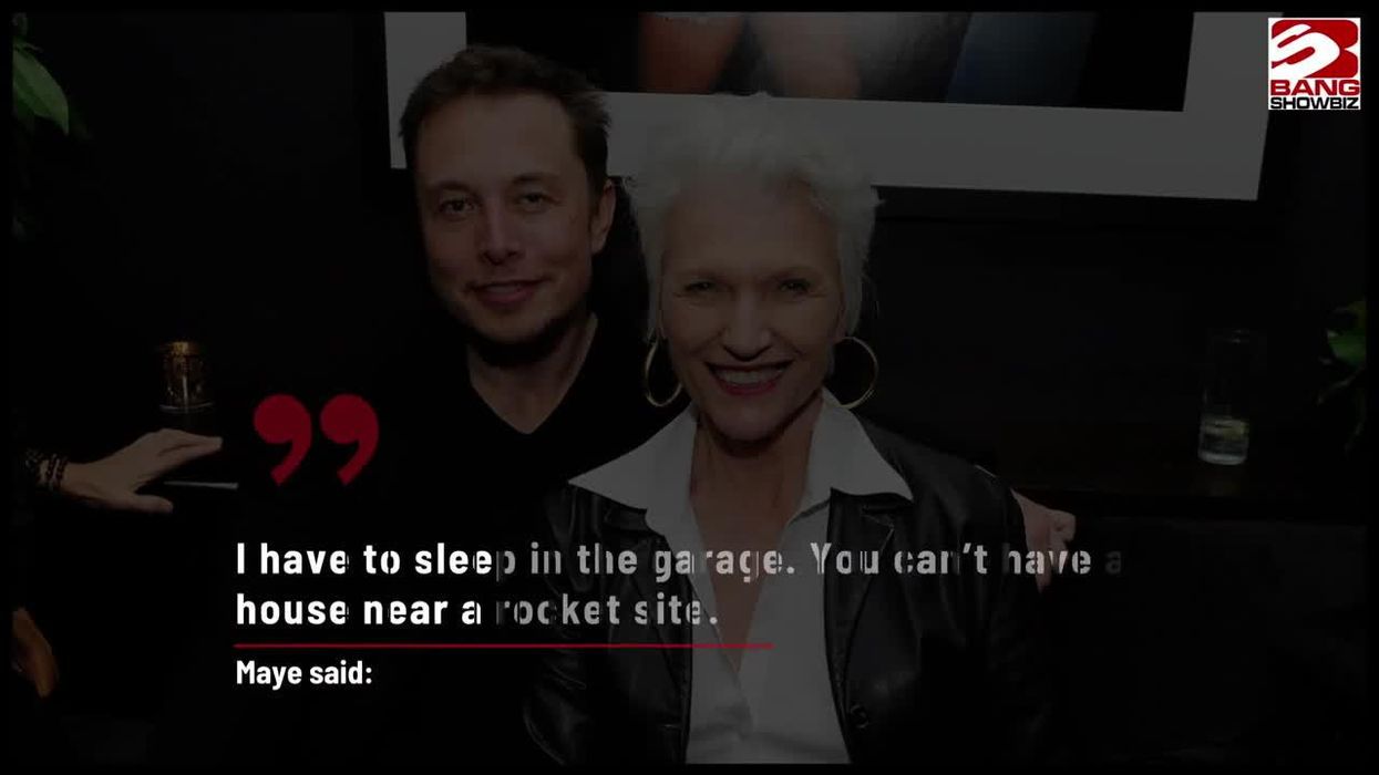 Elon Musk's mother 'sleeps in garage' when she visits son