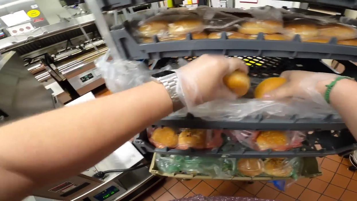 Intense clip shows what it's like to work the McDonald's lunch rush