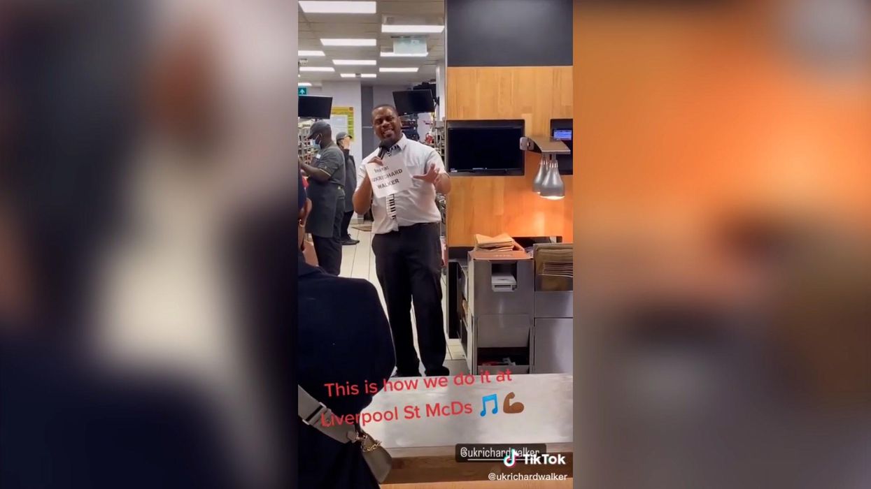 London McDonald's worker hilariously serenades customers while serving