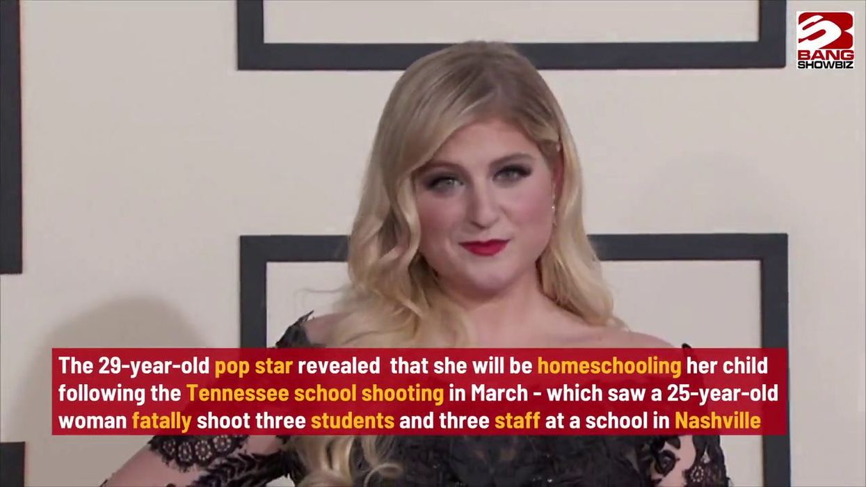 Meghan Trainor apologises but admits that sending kids to school in America is 'horrific'