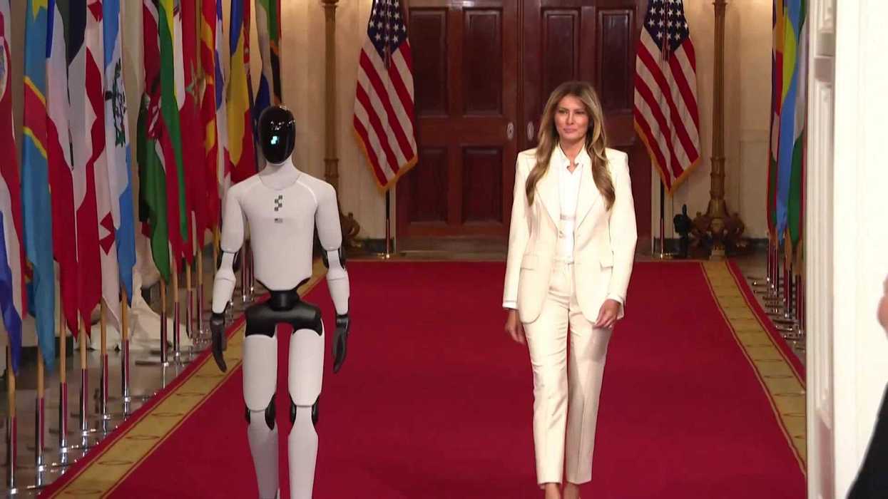 Bizarre moment Melania Trump pitches AI-powered 'humanoid educator' as future teachers