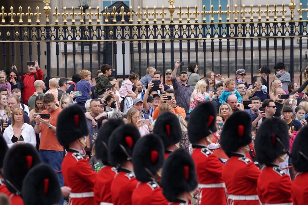 Members of the public watch the Band of The Coldstream Guards (Kirsty O\u2019Connor/PA)