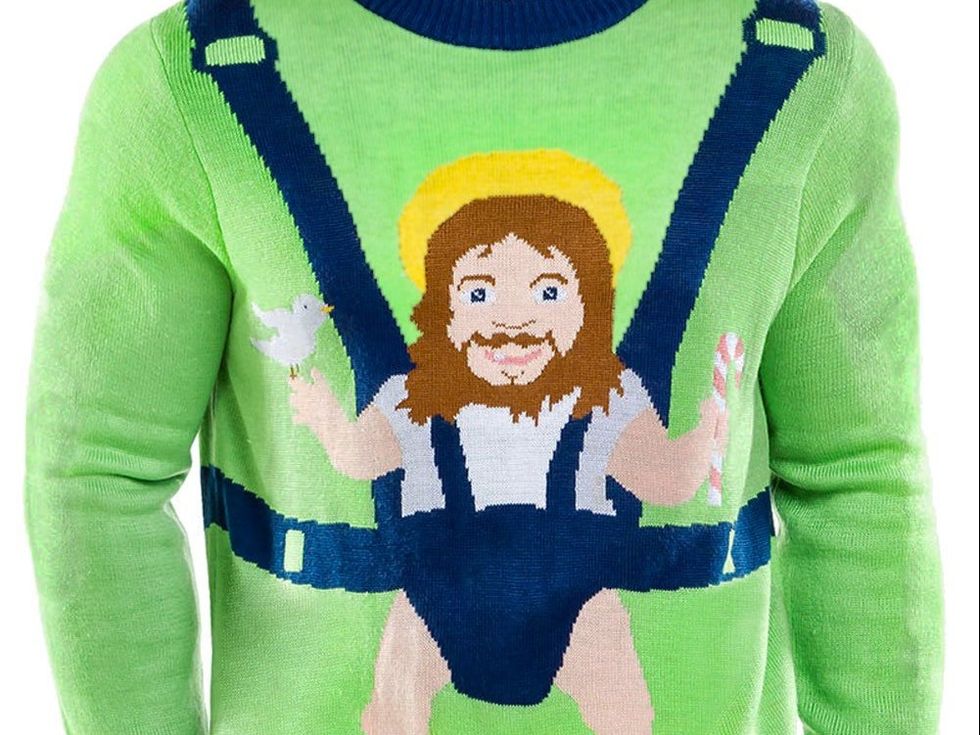 Men's Sweet Baby Jesus Ugly Christmas Sweater