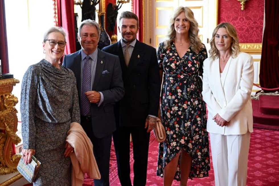 Meryl Streep, Alan Titchmarsh, David Beckham, Penny Lancaster and Kate Winslet during the King\u2019s Foundation Awards ceremony at St James\u2019s Palace earlier this month