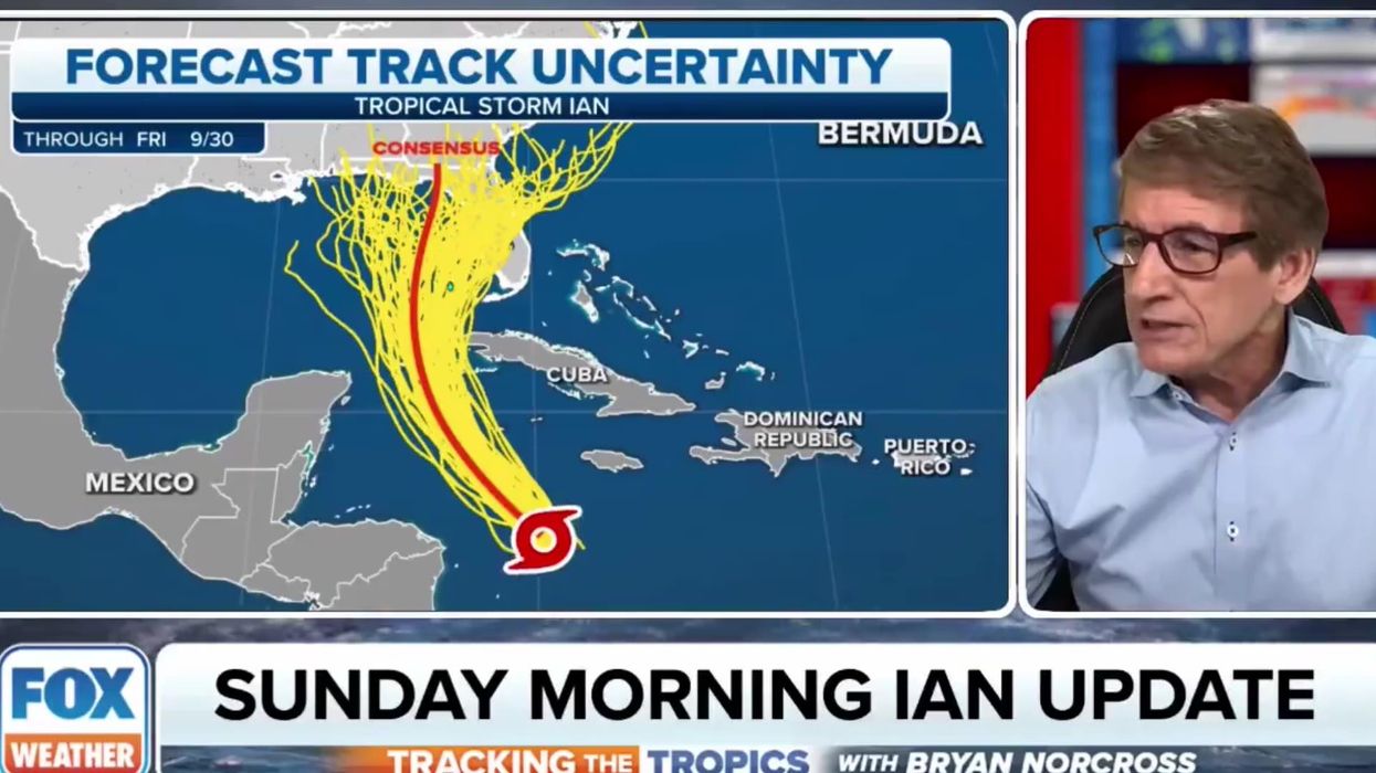 Fox News meteorologist accidentally draws penis shape while talking about Tropical Storm Ian