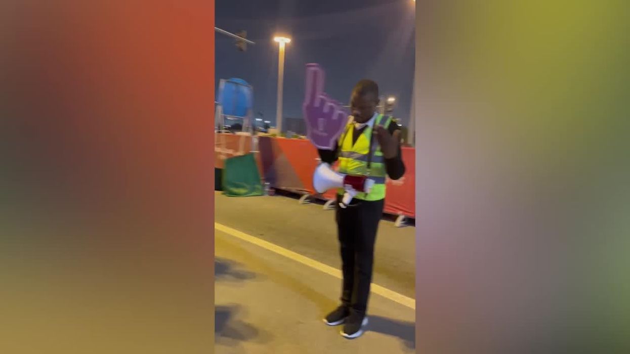 Metro worker goes viral for hilarious directions to fans at World Cup in Qatar