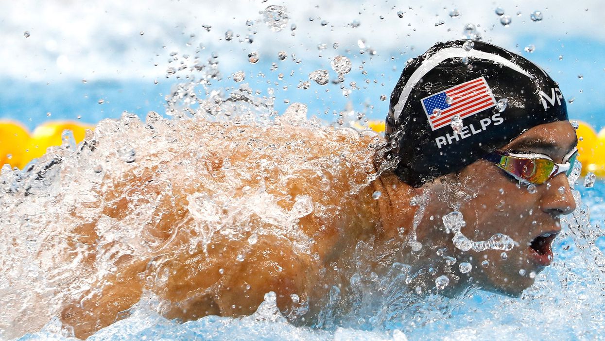 Michael Phelps in action at Rio 2016
