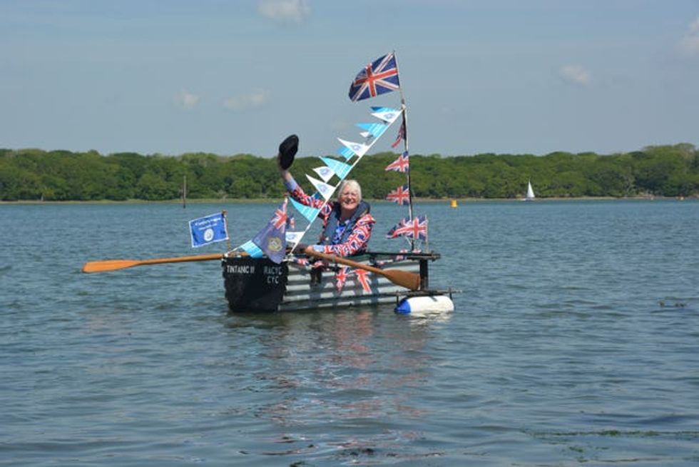 Michael Stanley in his Tintanic boat