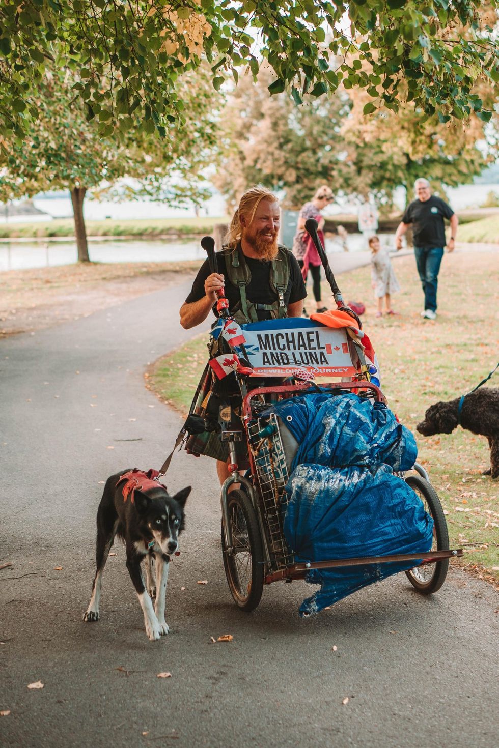 Michael Yellowlees and his dog Luna are due to finish their mammoth trek across Canada next month