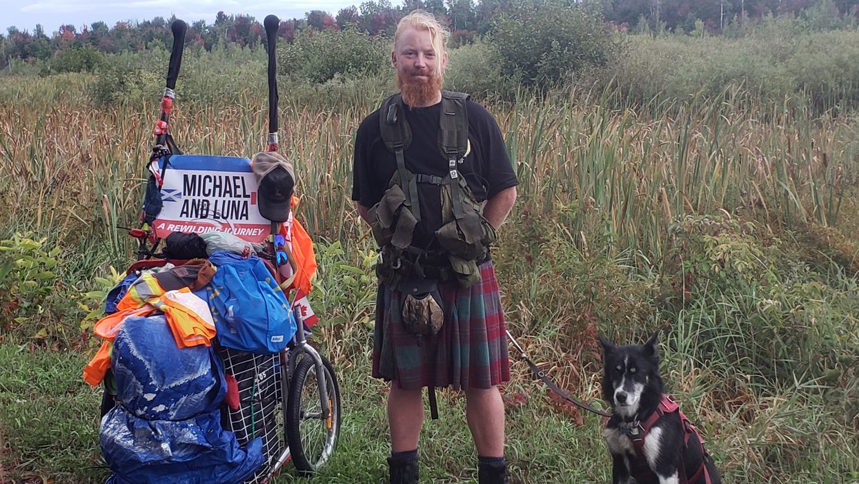 Michael Yellowlees and his dog Luna are trekking across Canada to raise money for Trees for Life (picture: Trees for Life)