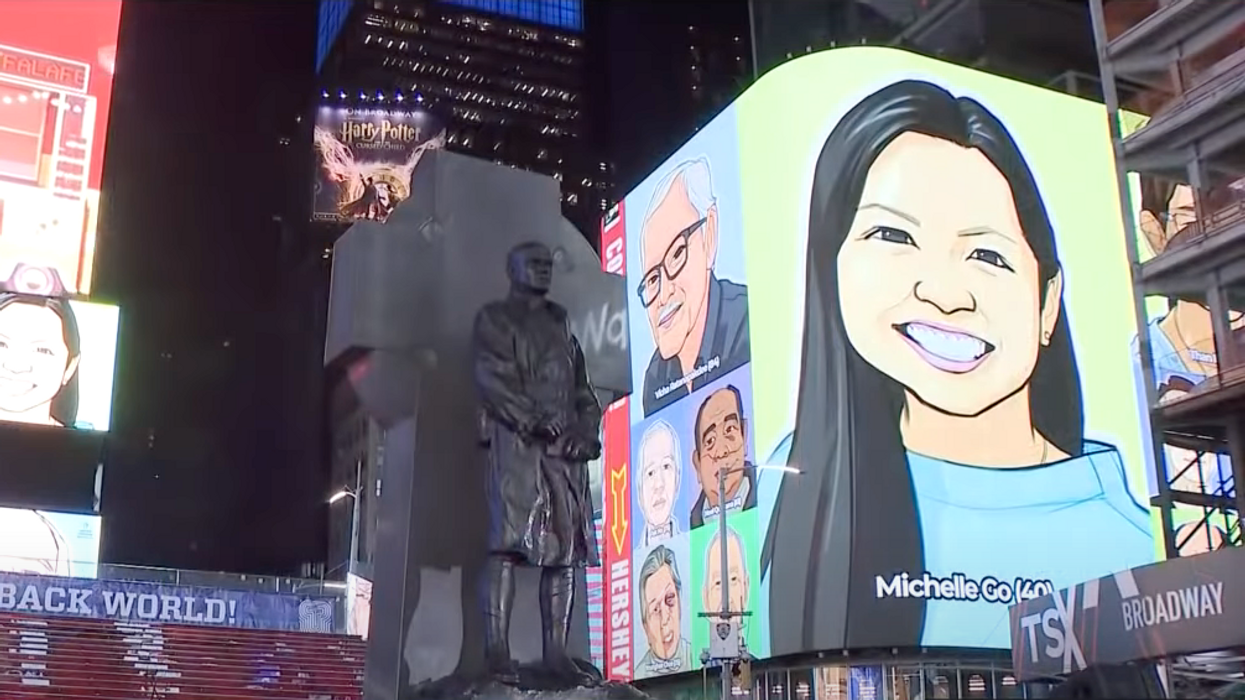 Face of woman killed on subway is beamed across Times Square in unique tribute