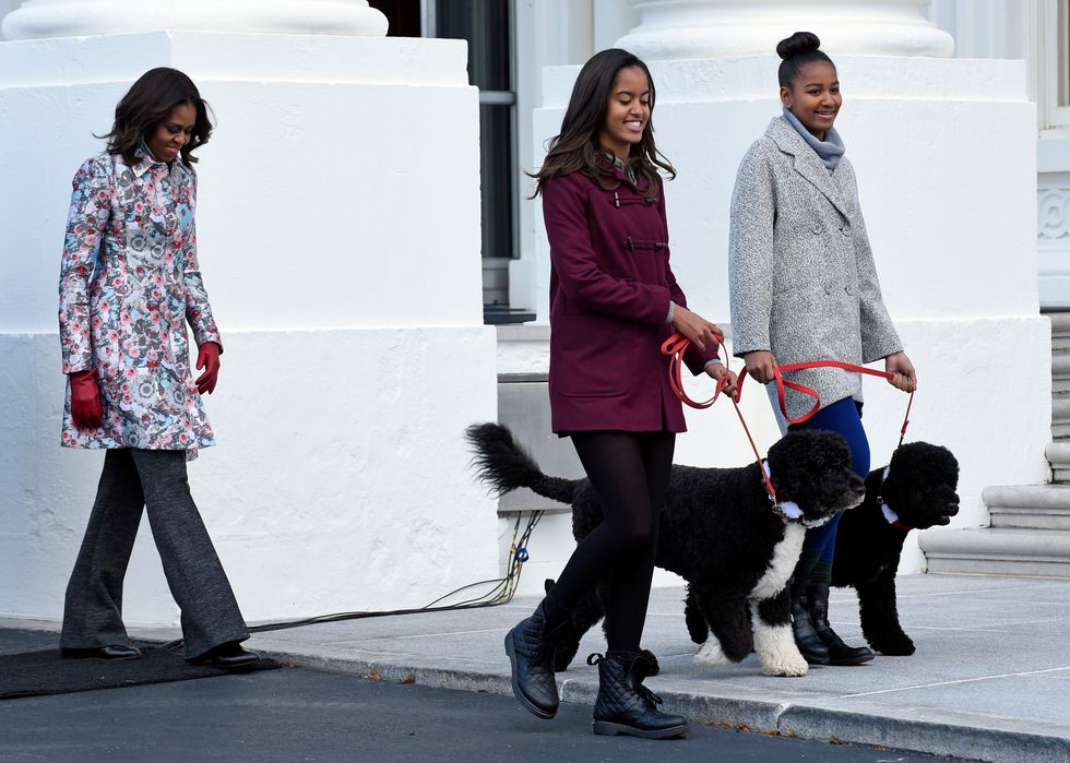 Michelle Obama, Sasha Obama, Malia Obama, Bo Obama, Sunny Obama