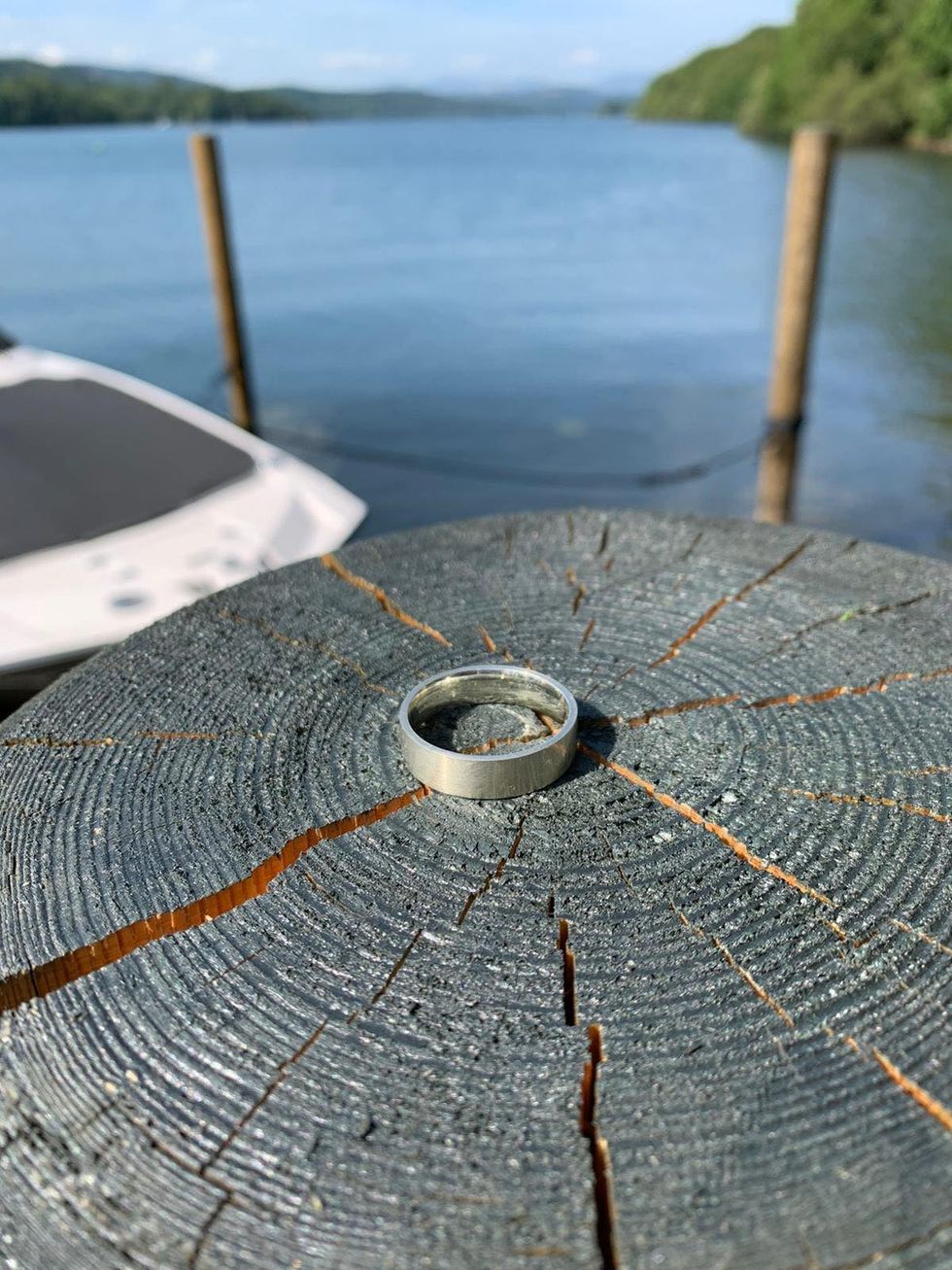 Mick Balchin\u2019s wedding ring after it was recovered from Lake Windermere (Annabelle Balchin)
