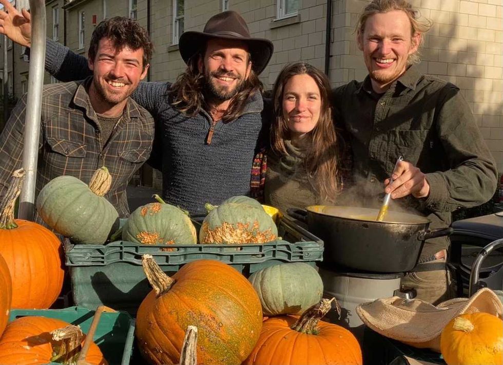 Middle Ground Growers from left to right: Hamish Evans, Xavier Hamon, Olivia Rhodes and Sammy Elmore (Middle Ground Growers/PA)