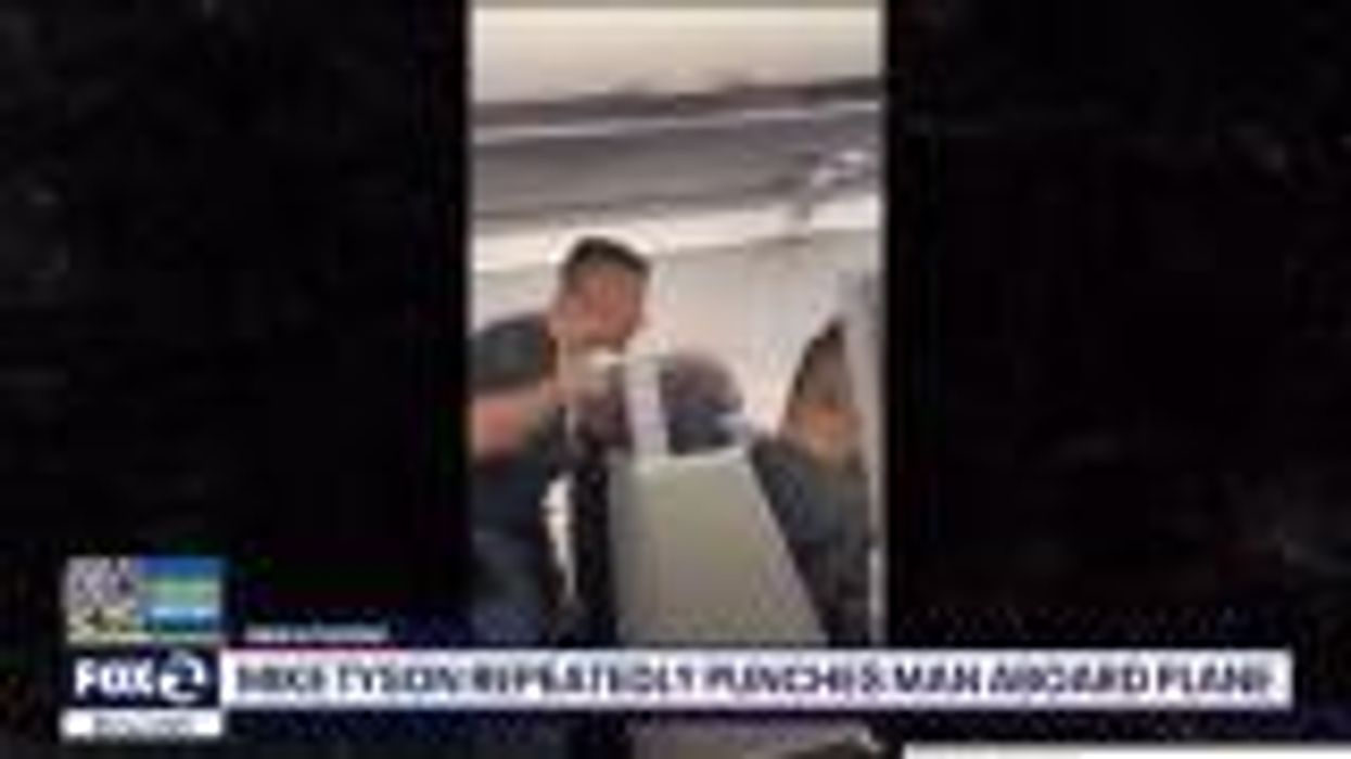 Dana White shows how to 'stay alive' when you bump into Mike Tyson on plane