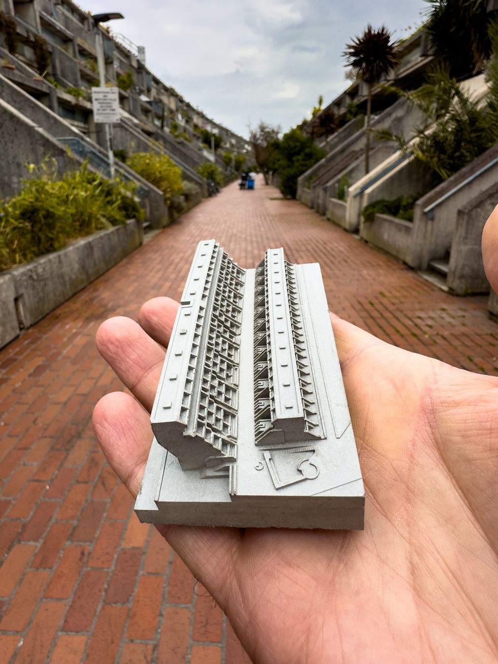 Mini building in front of bigger building