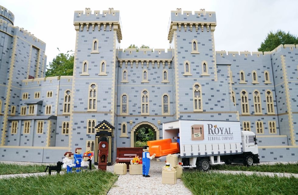 Mini Lego figures of the Duke and Duchess of Cambridge and their family are unveiled at Legoland Windsor
