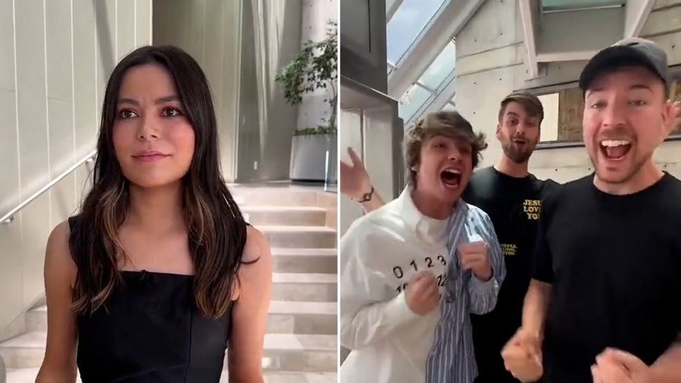 Miranda Cosgrove and Mr Beast mock her viral 'curse word' meme