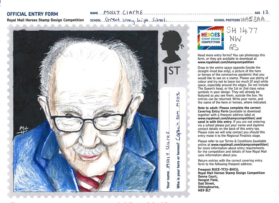 Molly Clarke, aged 12, from Great Sankey High School, Warrington (Royal Mail/PA)
