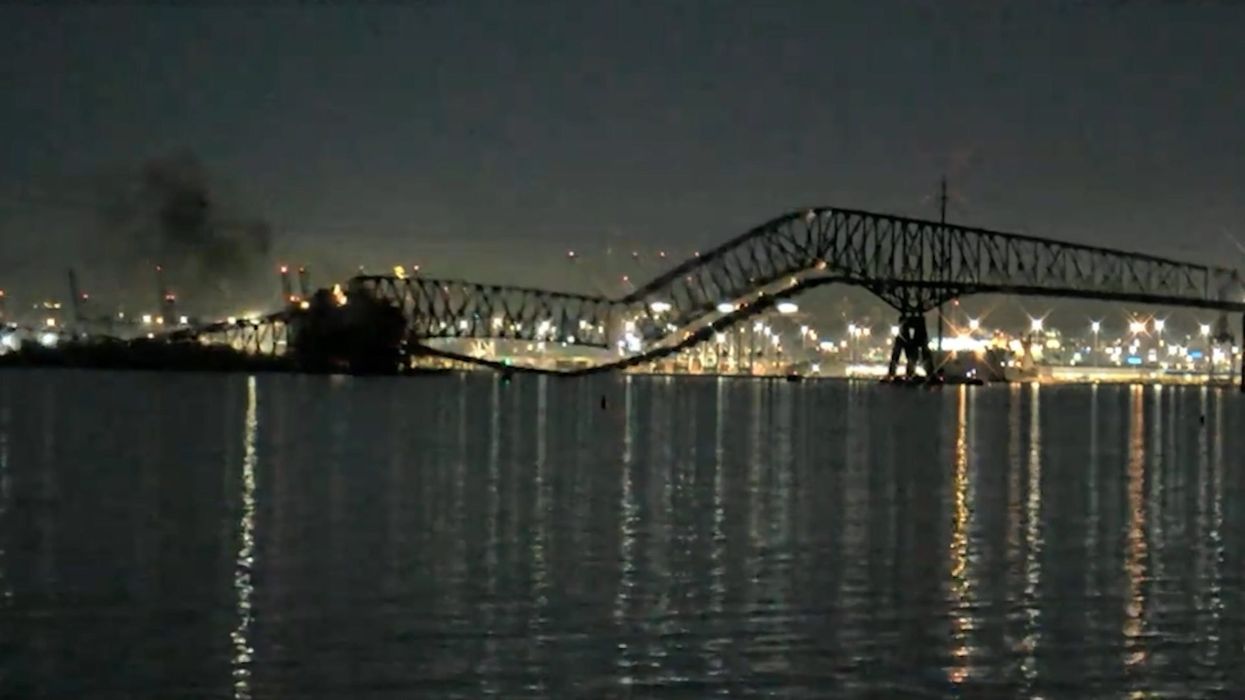 Timelapse video captures chain of events that led to Baltimore bridge collapse