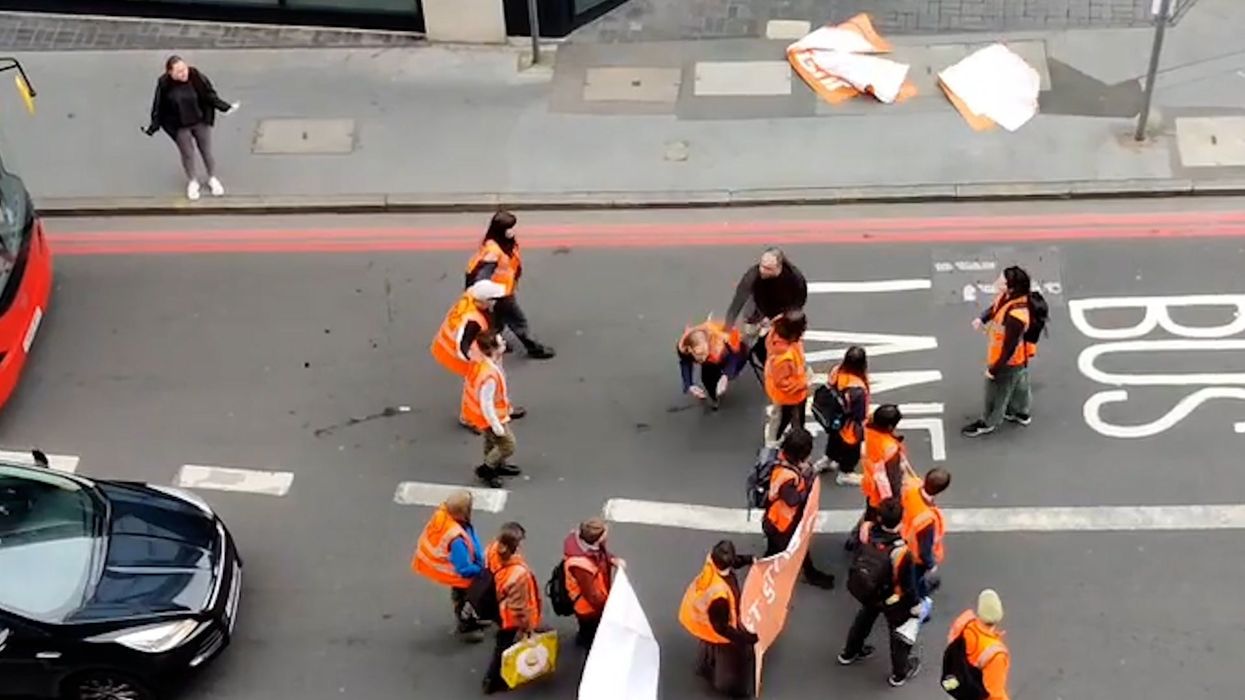Just Stop Oil protester physically attacked during slow march
